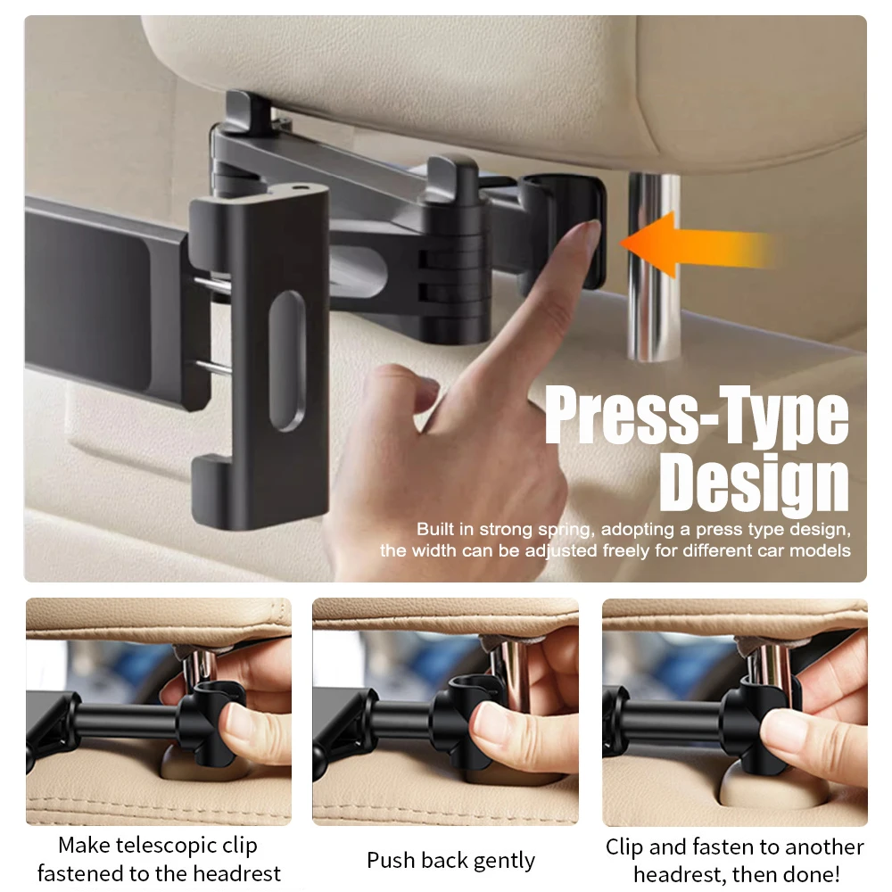 Foldable Car Phone Holder Back - đánh giá và giá Tablet Car Mount
