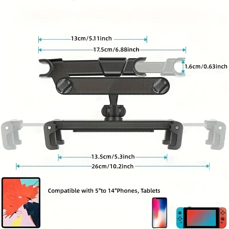 Foldable Car Phone Holder Back - đánh giá và giá Tablet Car Mount