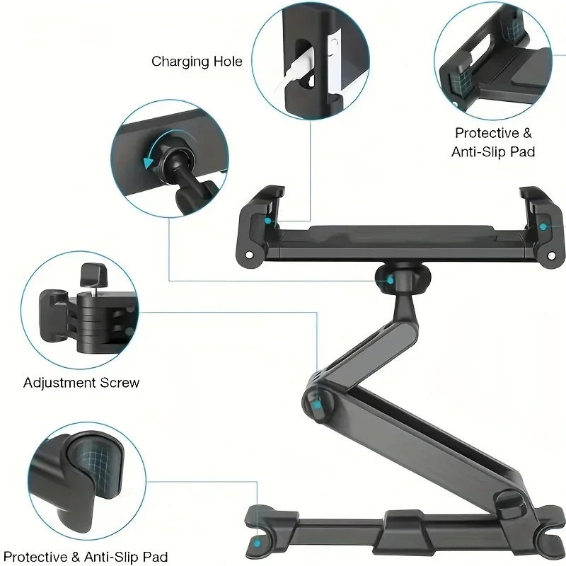 Foldable Car Phone Holder Back - đánh giá và giá Tablet Car Mount