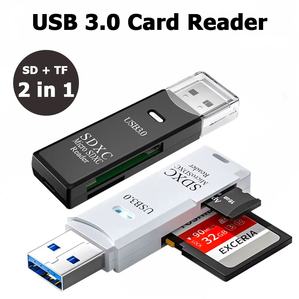 2-in-1 Card Reader USB 3.0/2.0 - đánh giá và giá Tablet Accessories For Reading